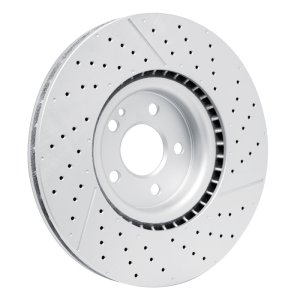 Mercedes-Benz CLA45 AMG Brake Rotor (1) - Front - R1 Concepts - GEOSPEC Coated Rotor - Drilled & Slotted - `14-`19